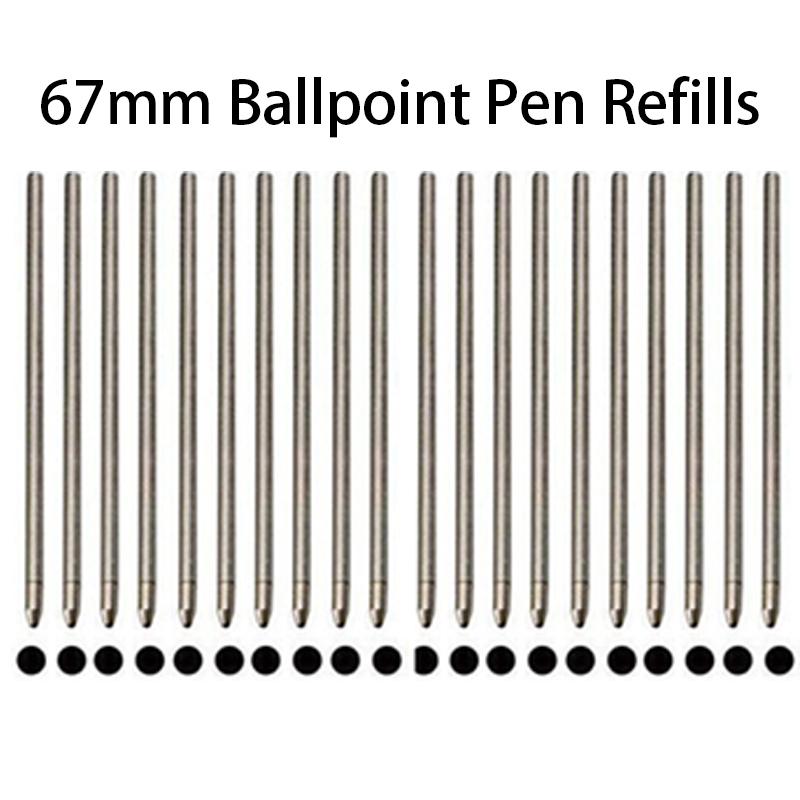 5/10/50 PCS 67mm Pen Refill Metal Ballpoint Pen Refills Office School Supplies Stationery Gifts Blue Black Pen Refills