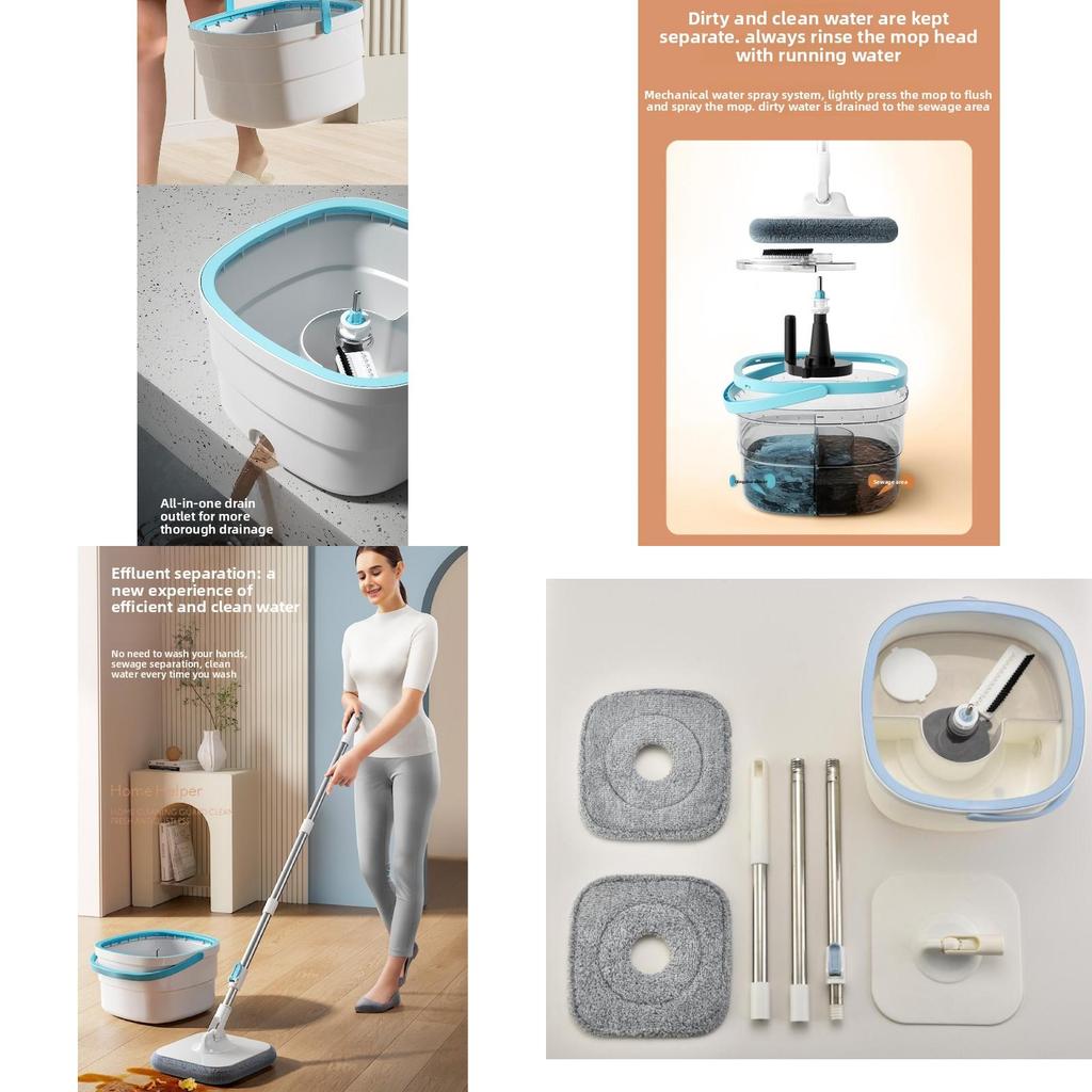 Rotating Spin Mop With High Absorption Microfiber Cloth For Efficient Dirt Removal