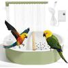 Papagei Badewanne Vogel Duschbad Automatische Wellensittichbadewanne mit einstellbarem Wasserfluss Haustier Wasser Kreislauf Badewanne Käfig Vogel Duschbrunnen für Agaporniden