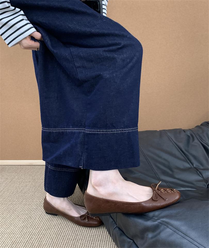 

French square head shallow mouth single shoes women s 2025 spring new small man with skirt Doudou shoes women s soft-soled flats 39 коричневий