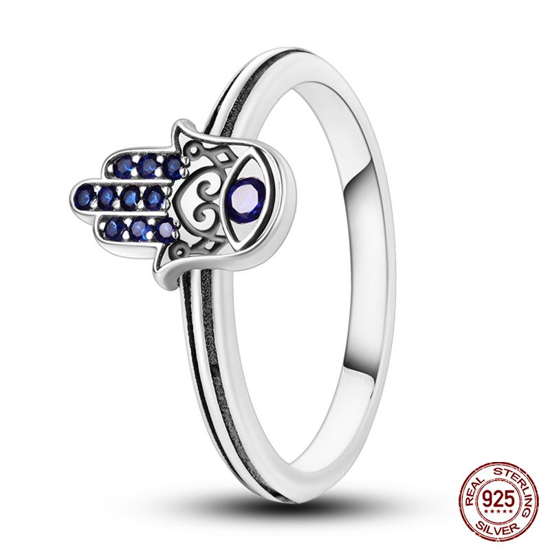 New Rings For Women 100% 925 Silver Star Moon Colorful Zircon Rings Fine Wedding Engagement Birthday Jewelry Gifts