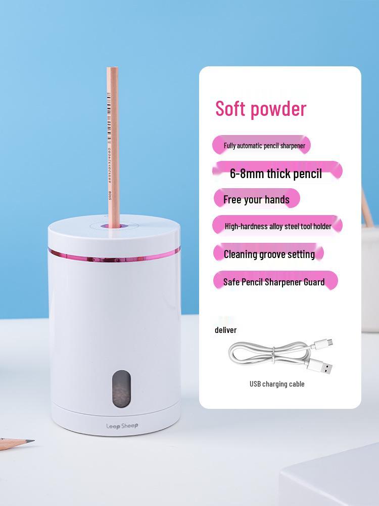 Compact Rechargeable Electric Pencil Sharpener for Elementary Students