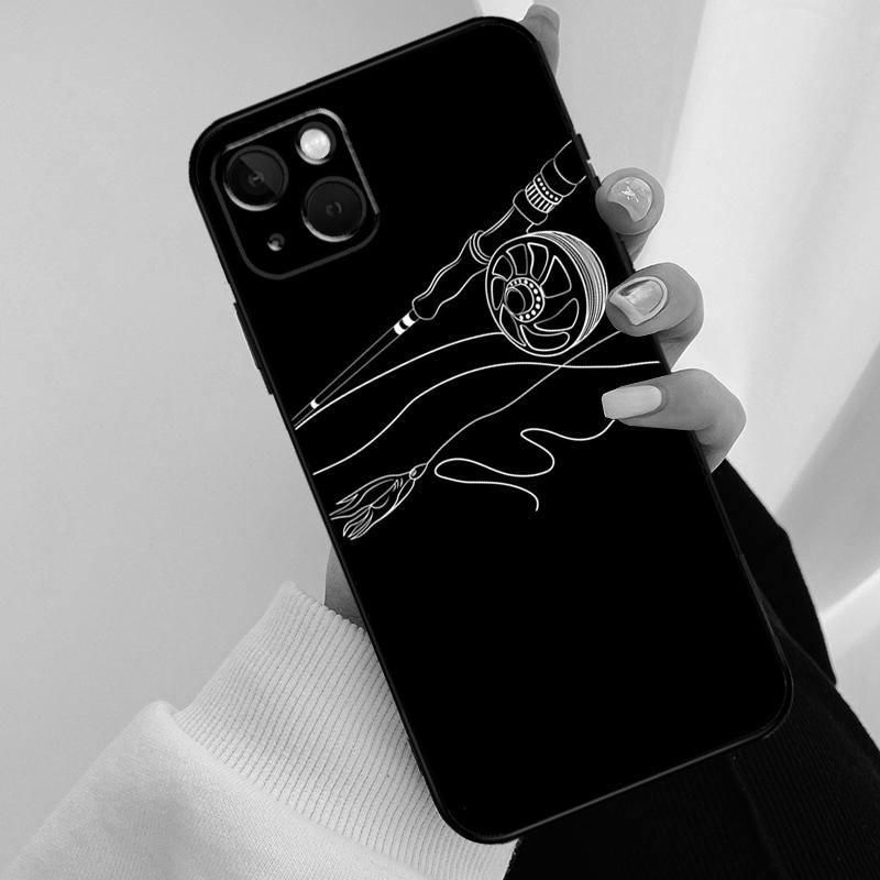 Carp Fish Fishing Rod Phone Case For iPhone 17 Pro Max 16 15 14 11 12 13 Pro Max mini 15 16 Plus 16e 17 Air Cover