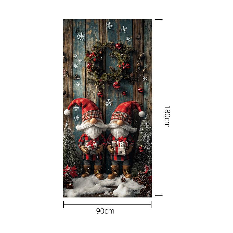 

Праздничная рождественская дверная штора и фотофон 180x90cm with four corner grommets
