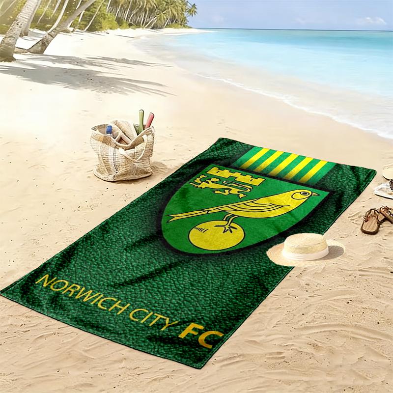 Norwich City Football Club Druck Strandtuch, Großes Weiches Schnelltrocknendes Handtuch für Strand Camping Schwimmen