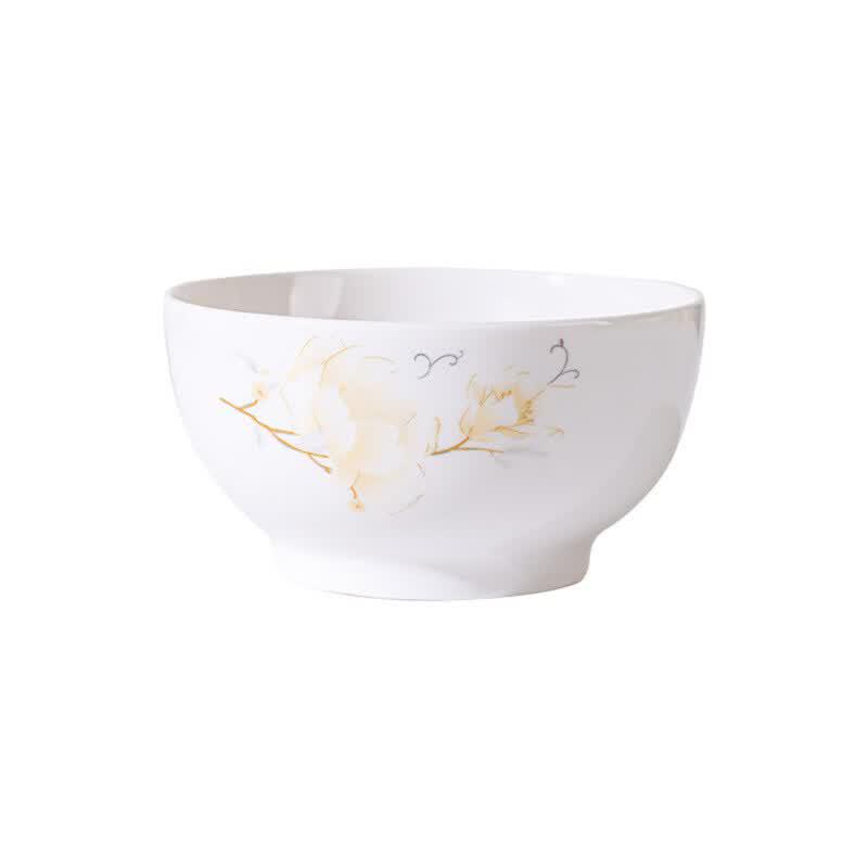 Ru Han Camellia Floral 15-Piece Ceramic Dinnerware Set