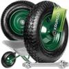 Wheelbarrow Wheelbarrow Wheel Strong with Inner Tube, Inflatable 4.80/4.00-8 + Axle