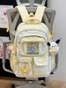 Schoolbag New Fresh and Sweet High-value Backpack Female Dopamine Transparent Pain Bag Japanese Junior High School Students Backpack Female