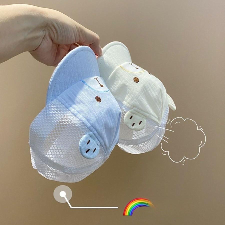 Cute Infant Baby Cap With Sunshade And Ventilation For Newborns