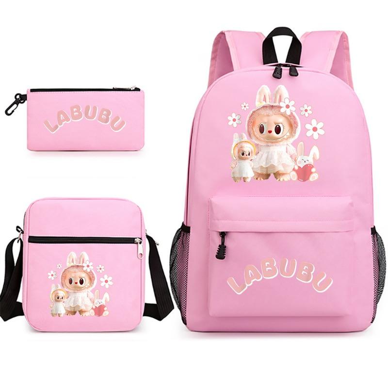 School Bag Peripheral Printing Student Trend Backpack Shoulder Pencil Bag 3-piece Set