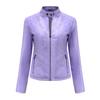 Autumn and Winter New Casual Leather Jacket Women's Simple Trend Thin Jacket Long Sleeve Motorcycle Jacket Women's Clothing