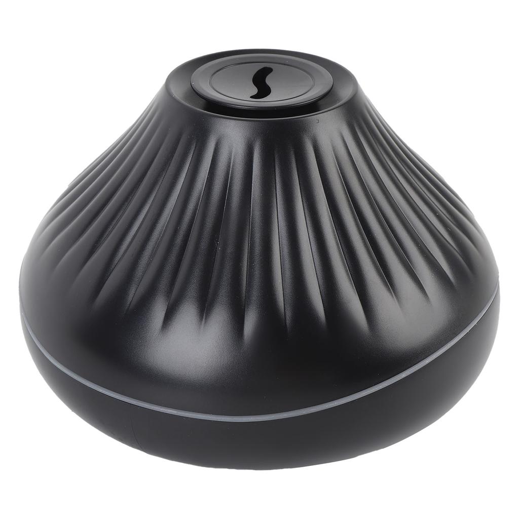 Flame Diffuser Humidifier 160ml Water Tank 7 Flame Colors USB Essential Oil Diffuser Humidifier with Crystal Ball Black