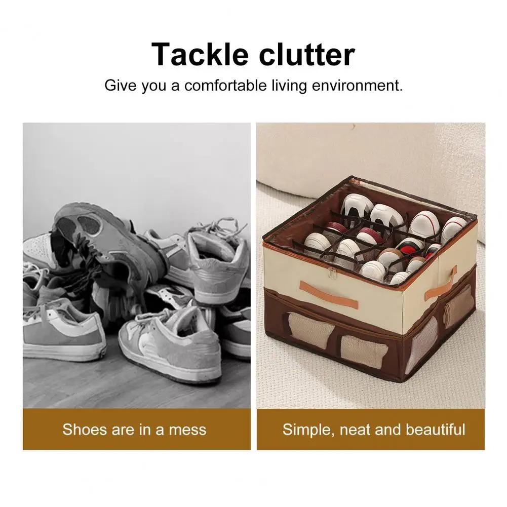 1PC Shoe Box With Lid Household Storage Box Foldable Dustproof And Large Capacity Boot Storage Box Organizing Home Organization