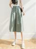 Women's High-Waisted 3/4 Length Korean Style Wide-Leg Culottes - Summer 2026 Fashion, Casual, Loose, Versatile, and Thin.