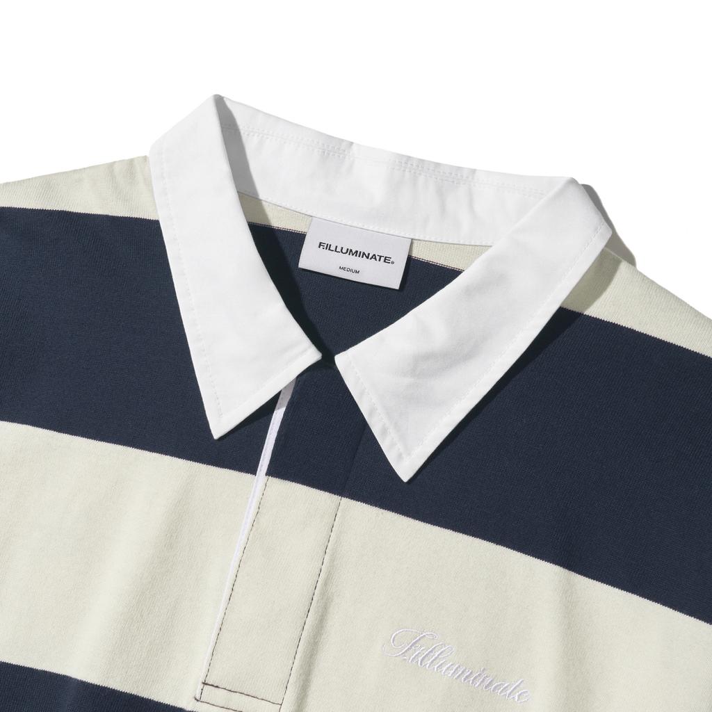 Illuminate Stripe Rugby Long Sleeve - Navy