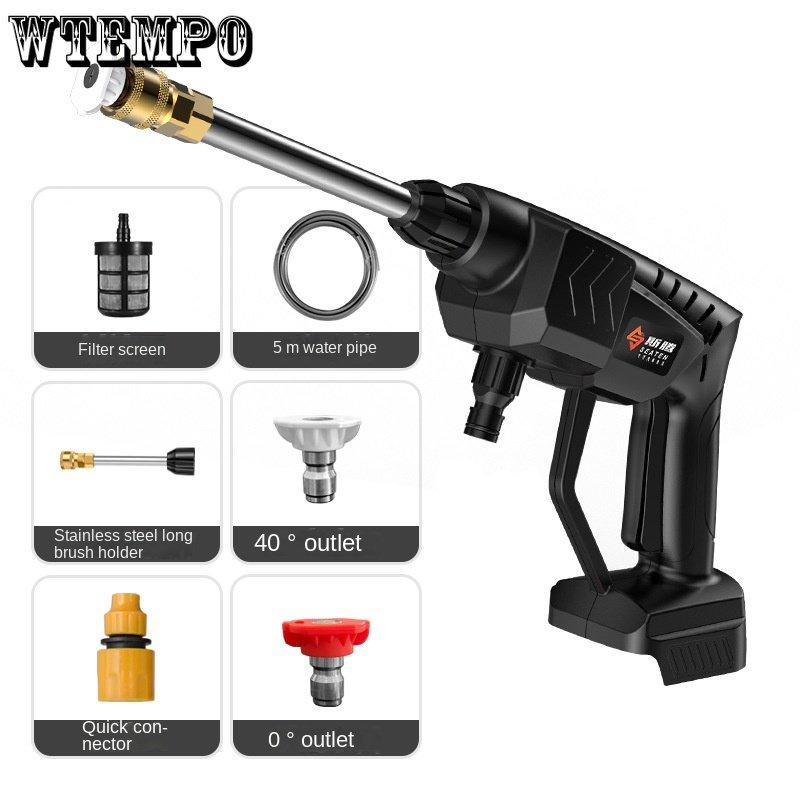 Bezdrátová vysokonapěťová myčka aut Přenosná lithiová baterie stříkání Mytí auta Vodní pistole Mytí aut pro domácnost Vysoký výkon