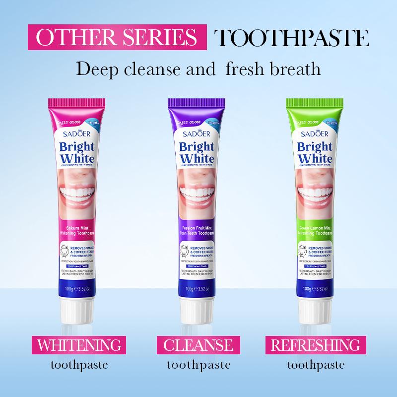 Cherry Blossom Mint Whitening Toothpaste SADOER Clean Teeth Oral Toothpaste
