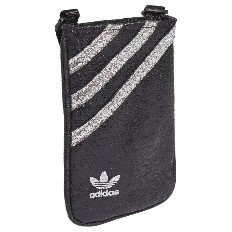 Adidas Originals Polyurethane Shoulder Bag, Crossbody Cell Phone Pouch Mini Unisex Black Adidas GN2142