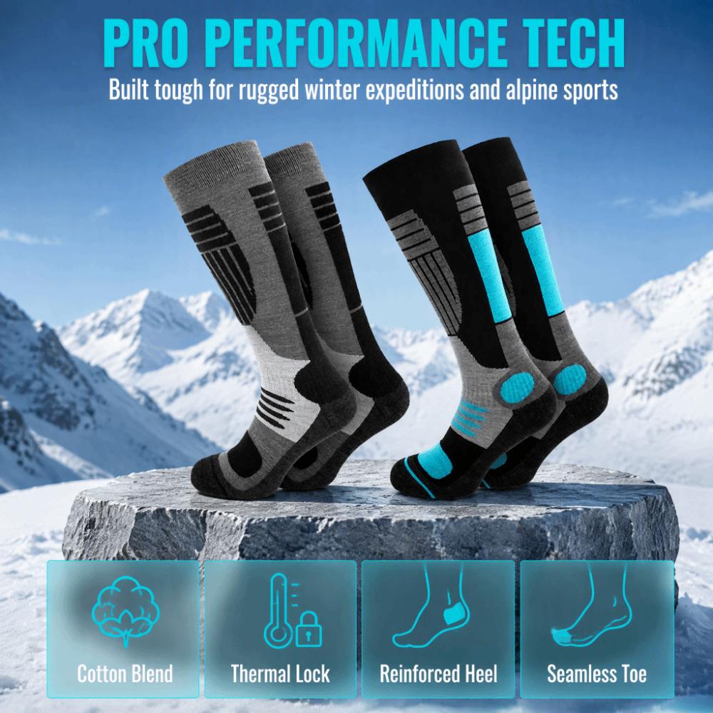 Warm Long Style Thermal Socks Soft Comfortable Winter Sports Socks Classic Long Socks  Snowboarding