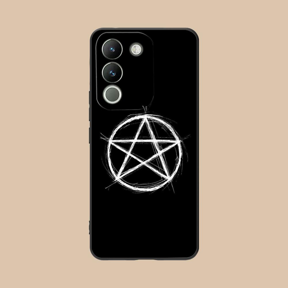 Aesthetic Pentagram Phone Case for VIVO V60 V50 V40 V30 V29 V27 V25 V23 Pro Lite 5G Soft TPU Shockproof Cover