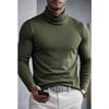 Men S Solid Color Long Sleeve High Neck Base Layer Top