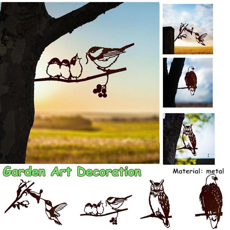 Gardening Ornaments  Owl Bird Art Creative Simulation Animal Bird Ornament Garden Statues Yard Decor Gift Easter Decoration