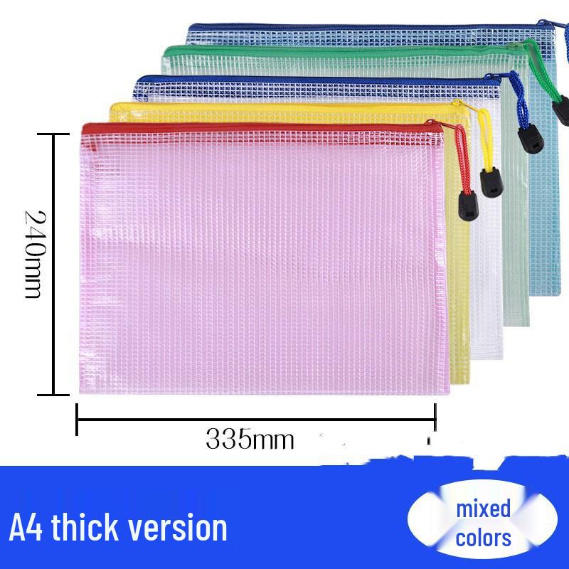 Customizable Transparent A4 Zipper File Bag - Waterproof and Side-Opening A6 1 Piece