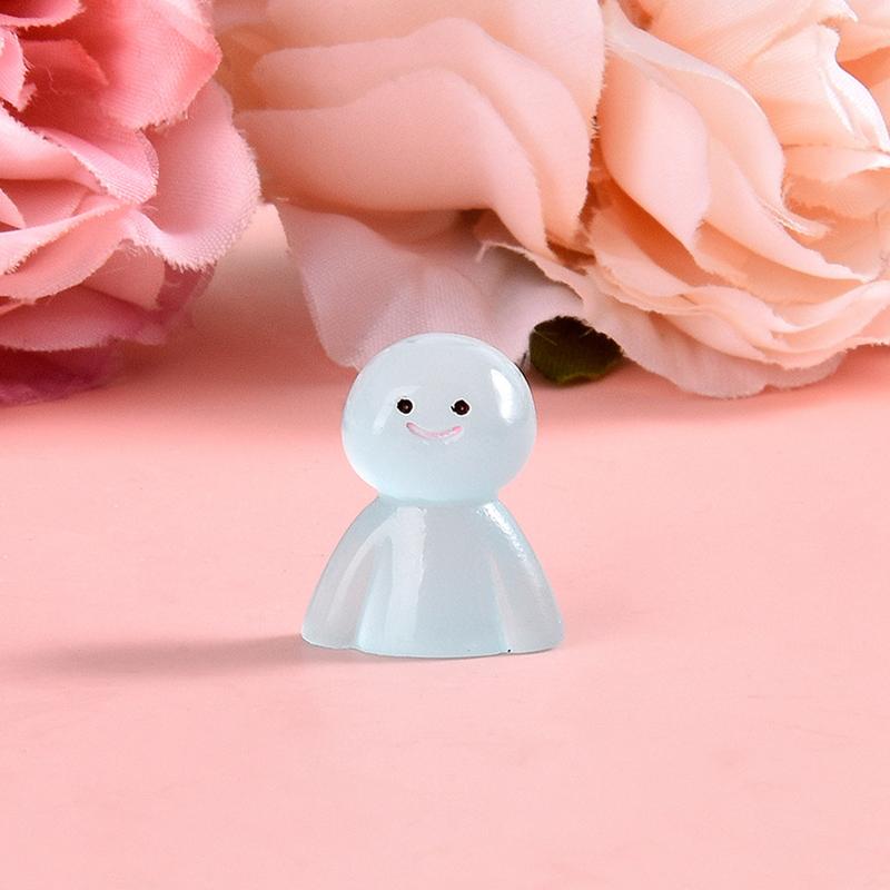 10Pcs Luminous Resin Doll Glow In The Dark Miniature Ornament For Diy Garden