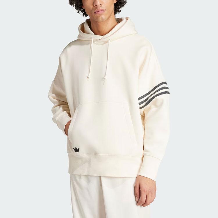 Adidas Originals Street Neuclassics Hanorac Croială Largă Mânecă Lungă Hanorac cu Glugă Bărbați Hanorace Alb IX0346