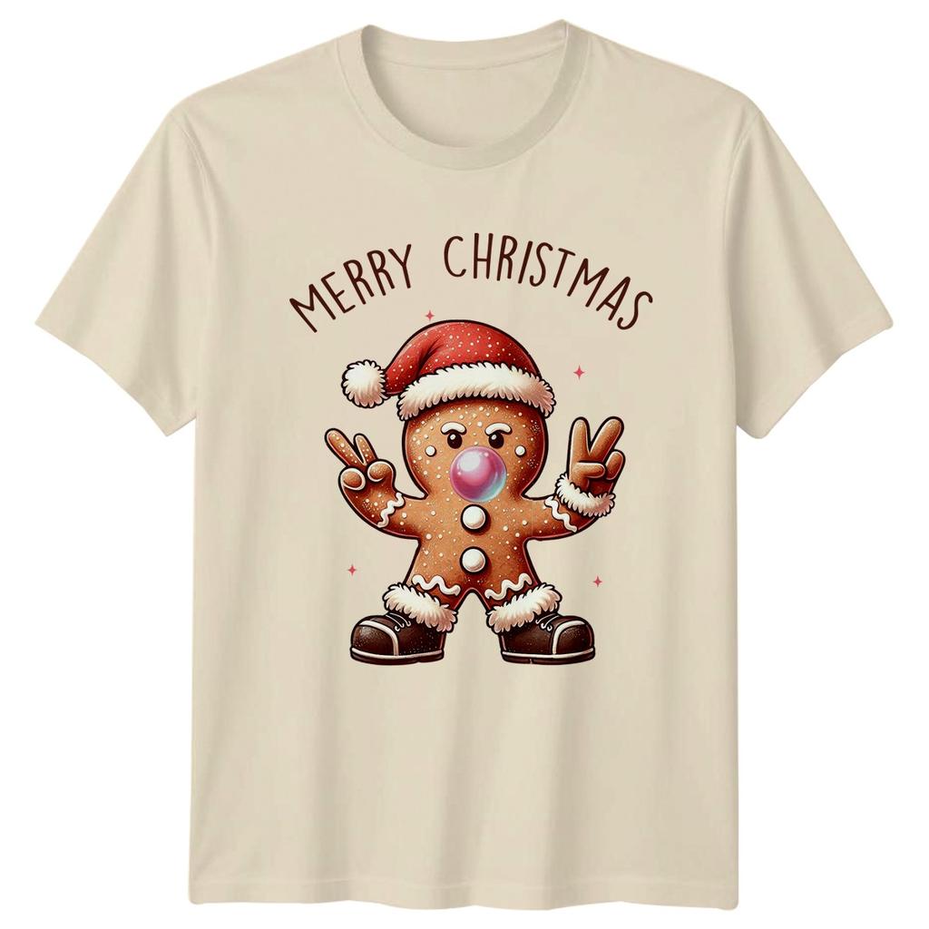 Merry Christmas Gingerbread Unisex Graphic Tee Holiday Unisexs Unisexs TShirt