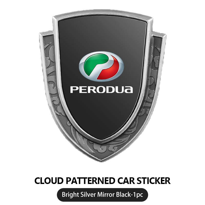 3D Metal Car Body Sticker Emblem Badge Rear Tail Trunk Decal Auto Accessories For Perodua Myvi Alza Ativa Facelift Myvi Ativa