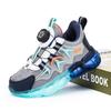 Fashion New Children's Casual Shoes Breathable Mesh PU Leather School Sports Shoes Lightweight Fashionable Wear-Resistant Running Shoes