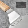 New 10/12 Inch Pizza Shovel with Wooden Handle Non Slip Pastry Tools Stainless Steel Pizza Peel Paddle Pizza Turning