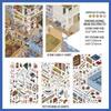 1 Scene Card 3 Sticker Sheets PET Material Miniature Scene Stickers Scene Card Set  Scrapbook Decor