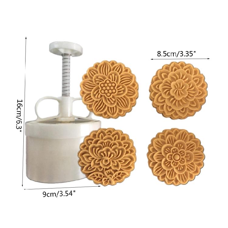 Hand-Pressure Moon Cake Mould Mid Autumn Festival Bath Bombs Food-Grade Plastic