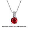 Yi Hua 2 Carat Round Diamond Square Pendant Clavicle Necklace