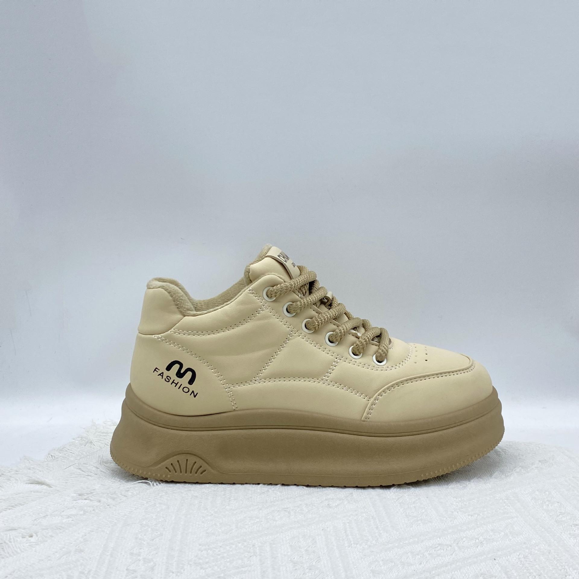 

Thick-soled velvet casual high-top board shoes women s 2025 new winter muffin versatile dad shoes cotton shoes snow boots 35