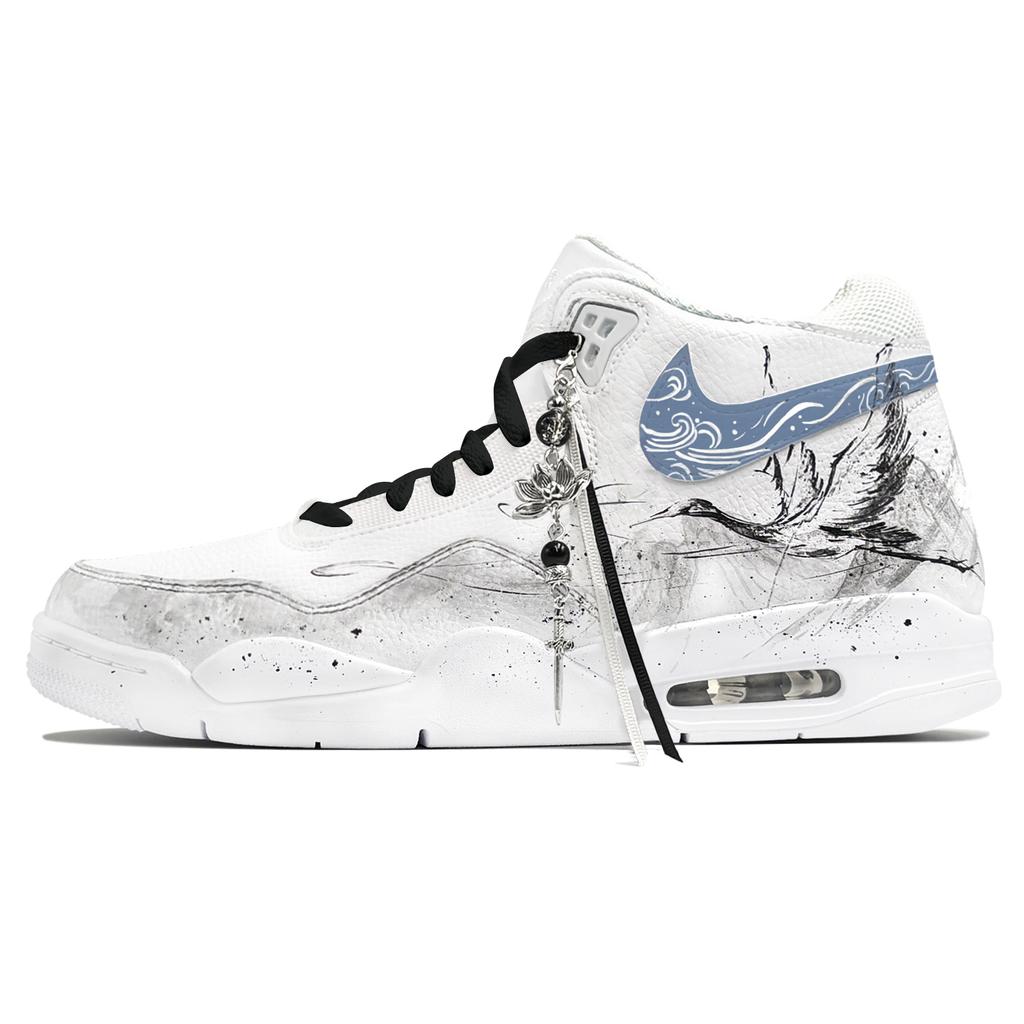 Nike Flight Legacy Boodschappentas, Jiang He Xiang, First Culture V Basketbalschoenen Unisex Wit Blauw BQ4212-101(TeamTwo-tas)