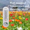 Wall-mounted Indoor/outdoor Thermometer and Hygrometer, Accurately Measures Temperature and Humidity, Red Pointer, Hygrometer.