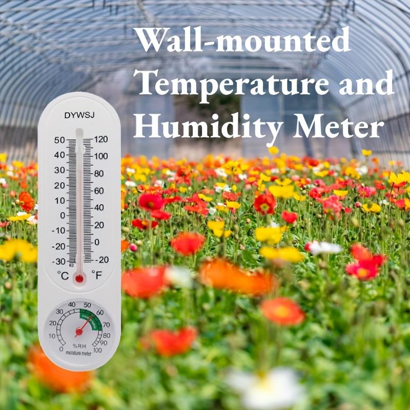 Wall-mounted Indoor/outdoor Thermometer and Hygrometer, Accurately Measures Temperature and Humidity, Red Pointer, Hygrometer.
