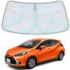 Reinforced Toyota Aqua MX Series Sunshade for Designed Specifically for the Vehicle Model Prevents Blocks Blocks UV Protects Against Comes with