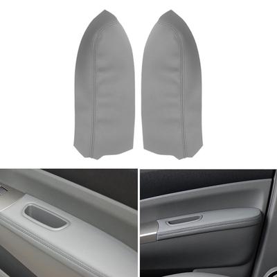 2ks Šedá Pro Toyota Prius 2004 2005 2006 2007 2008 2009 Auto Mikrovláknová Kůže Přední Dveře Loketní Opěrka Panel Kryt Ochranná Lišta