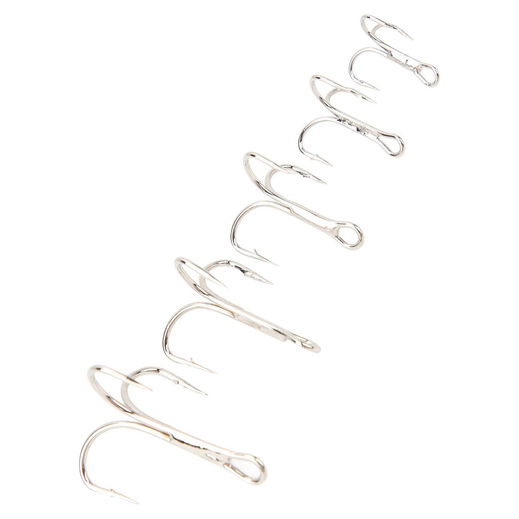 120PCS Treble Fishhooks Set High Carbon Steel High Strength Treble Hooks Kit for Sea Fishing