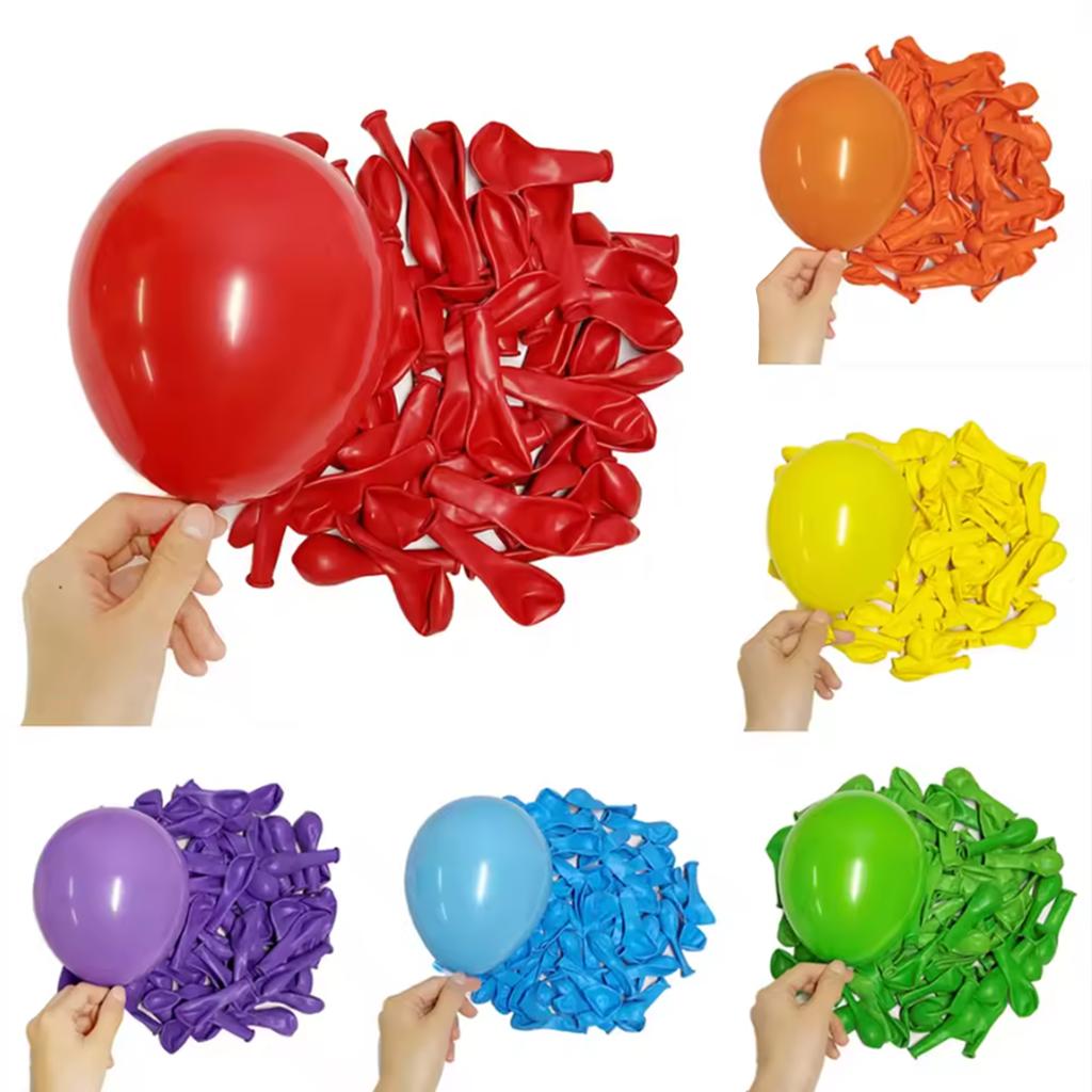 5/10/12/18inch Birthday Balloons Red Orange Yellow Green Blue Purple Latex Balloons for Birthday Party Baby Shower Anniversay De