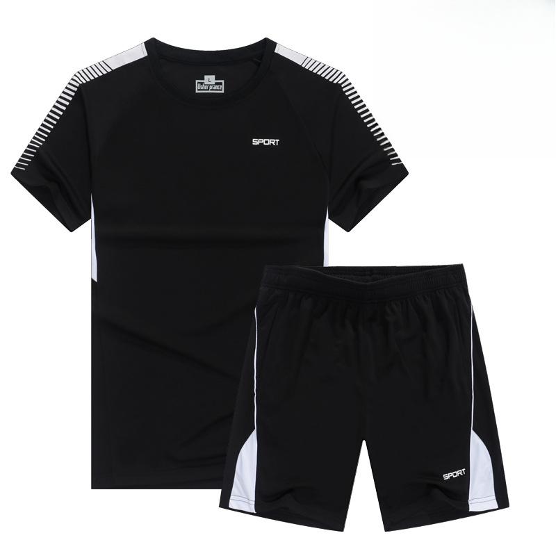 

Men s Feather - Trimmed Short Sleeve and Shorts Set 5XL