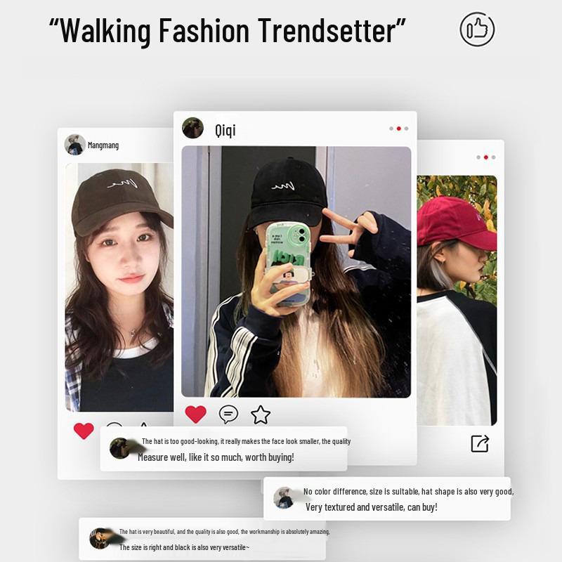 Retro Japanese-Korean Style Baseball Cap for Men and Women - Large Head Fit, Letter Design