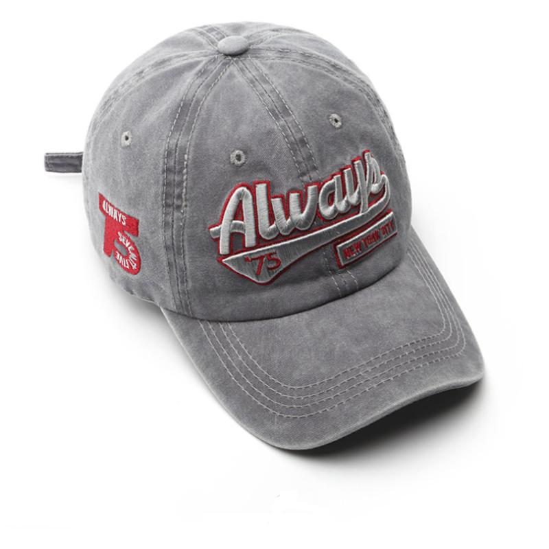 Retro Washed Cotton Cap Letter Embroidered Stitching Adjustable Unisex Baseball Hat Vintage Streetwear Casual Truck Hat Trendy Fashionable Sun Hat