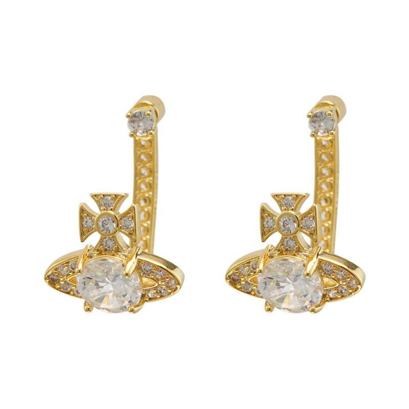 Exquisite High-End Französische Retro Zirkon Diamant Ohrringe: Einzigartig und stilvoll für Frauen