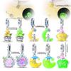Copper Stars Moons Cats Paw Glowing Pendant Charm Fits Authentic Bracelet Charm Bead Necklace Diy Female Jewelry