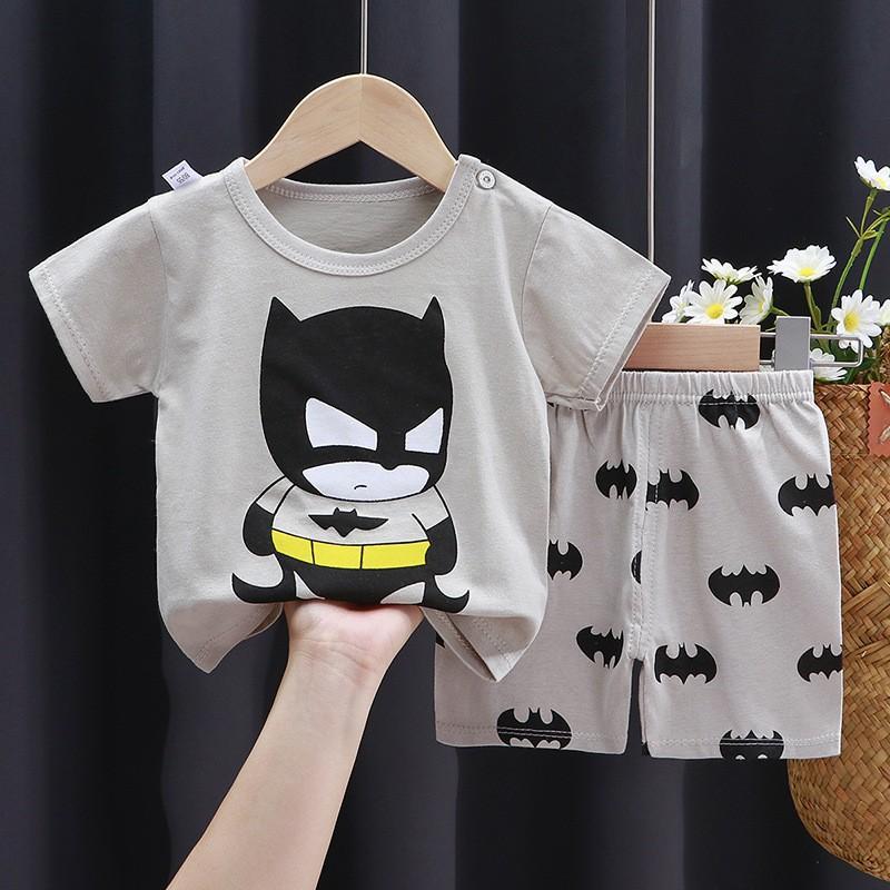 Children's Cotton T-shirt Set - Summer Boys' Casual Short-sleeved Shorts 2-piece Set